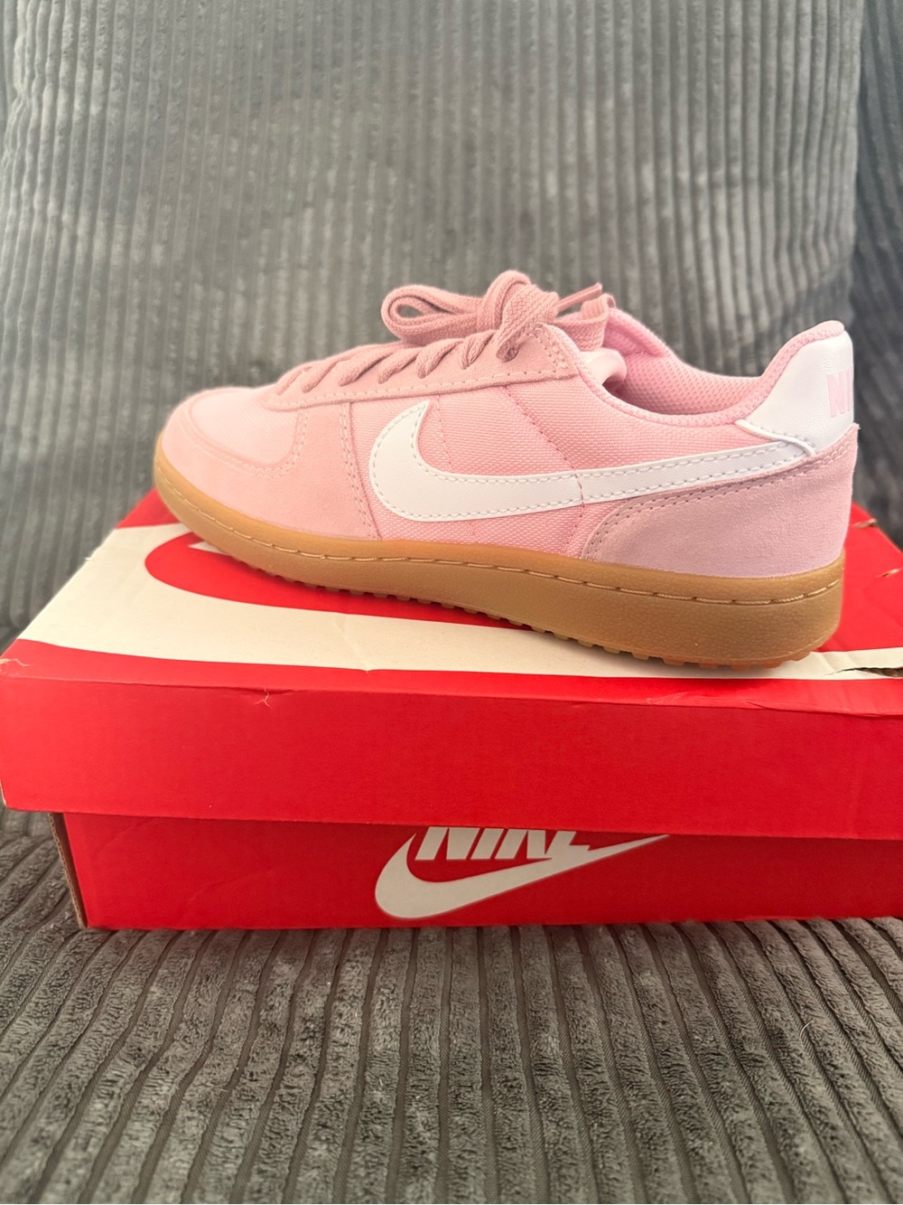 Nike Pink Low-Top Sneakers with Gum Sole